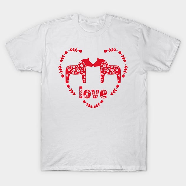 Valentines heart love T-Shirt by Springer Farm